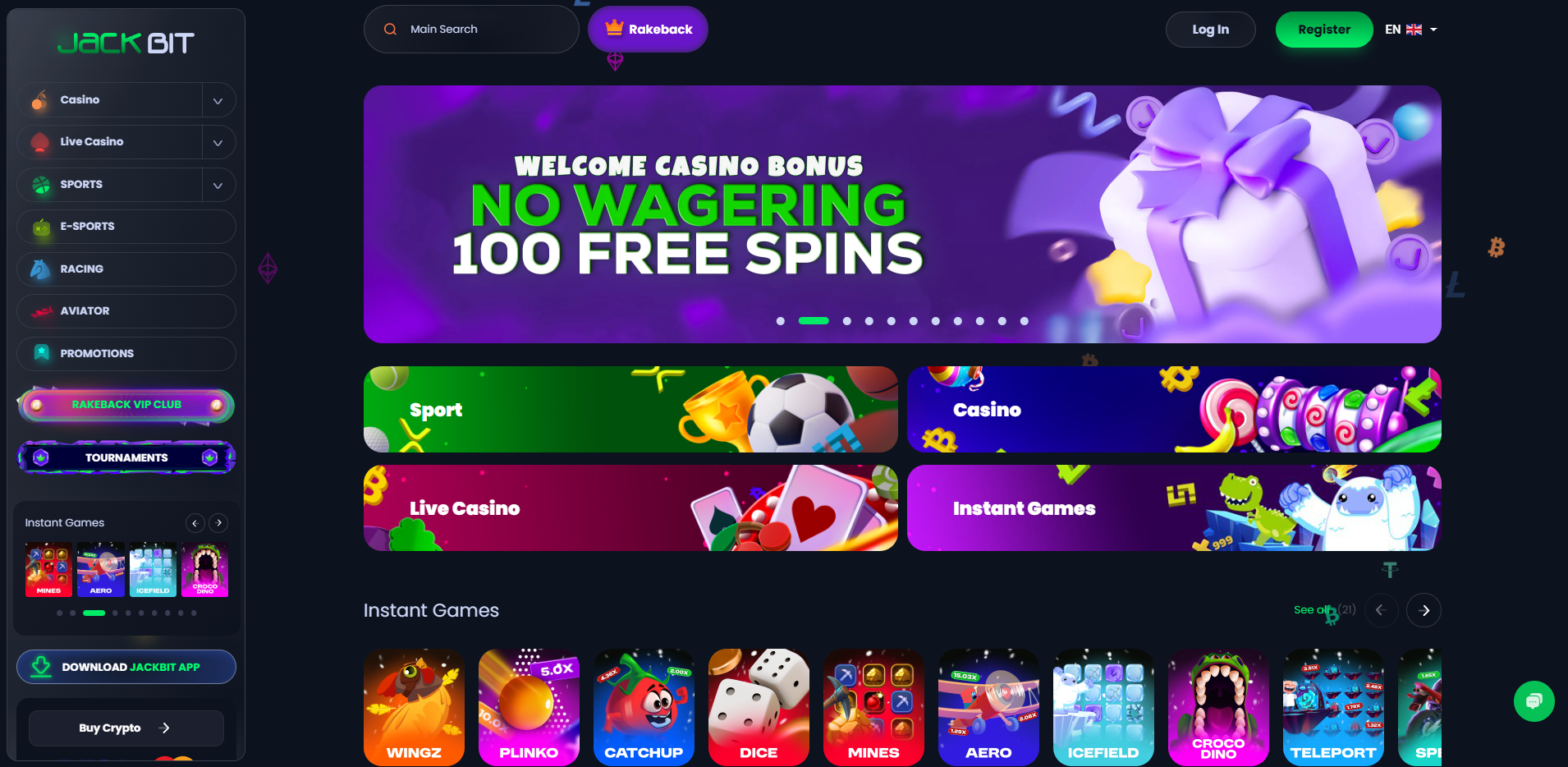 Jackbit Casino Screenshot